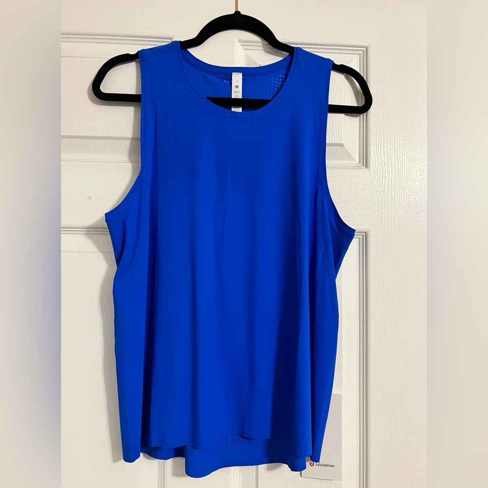 NWT Lululemon Athletica Run On Blue Tank Top